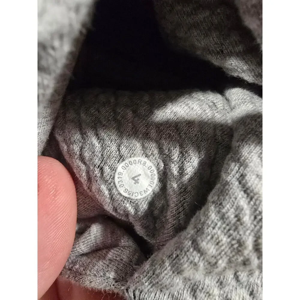 Lululemon Catch a Moment Crew Sweatshirt 4 Heathered Light Gray Excellent B7